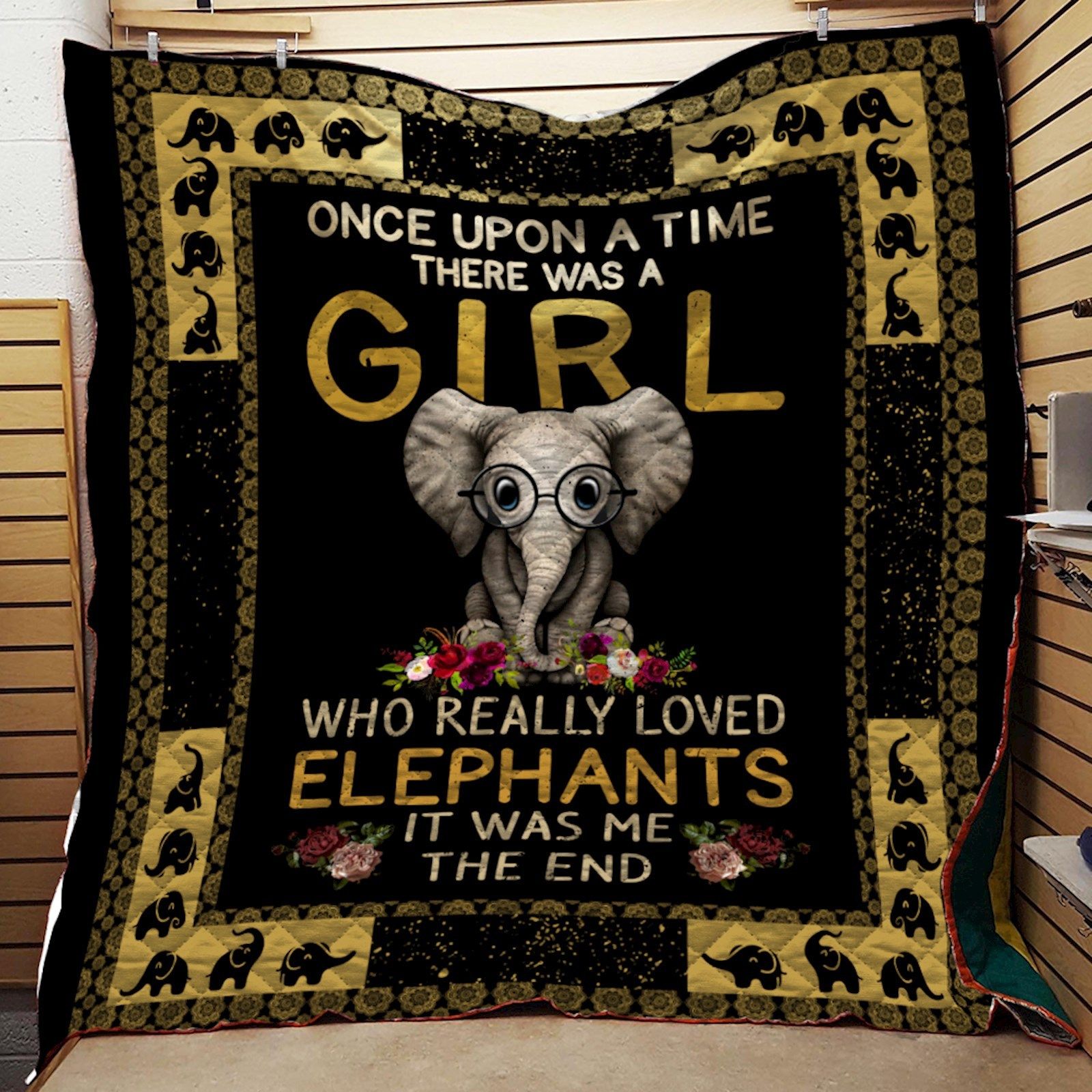 Elephant Girl 3D Quilt Blanket 1423