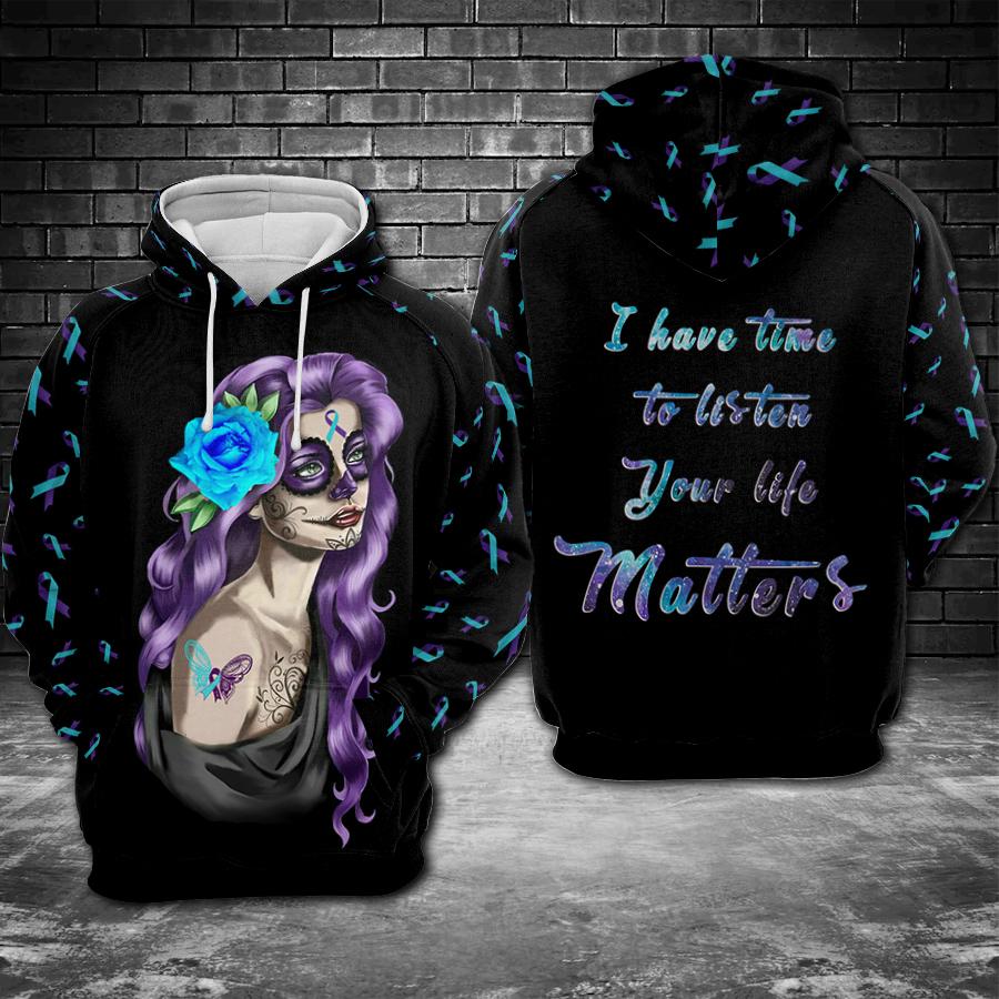 Your Life Matters World Suicide Prevention Day 3D Hoodie