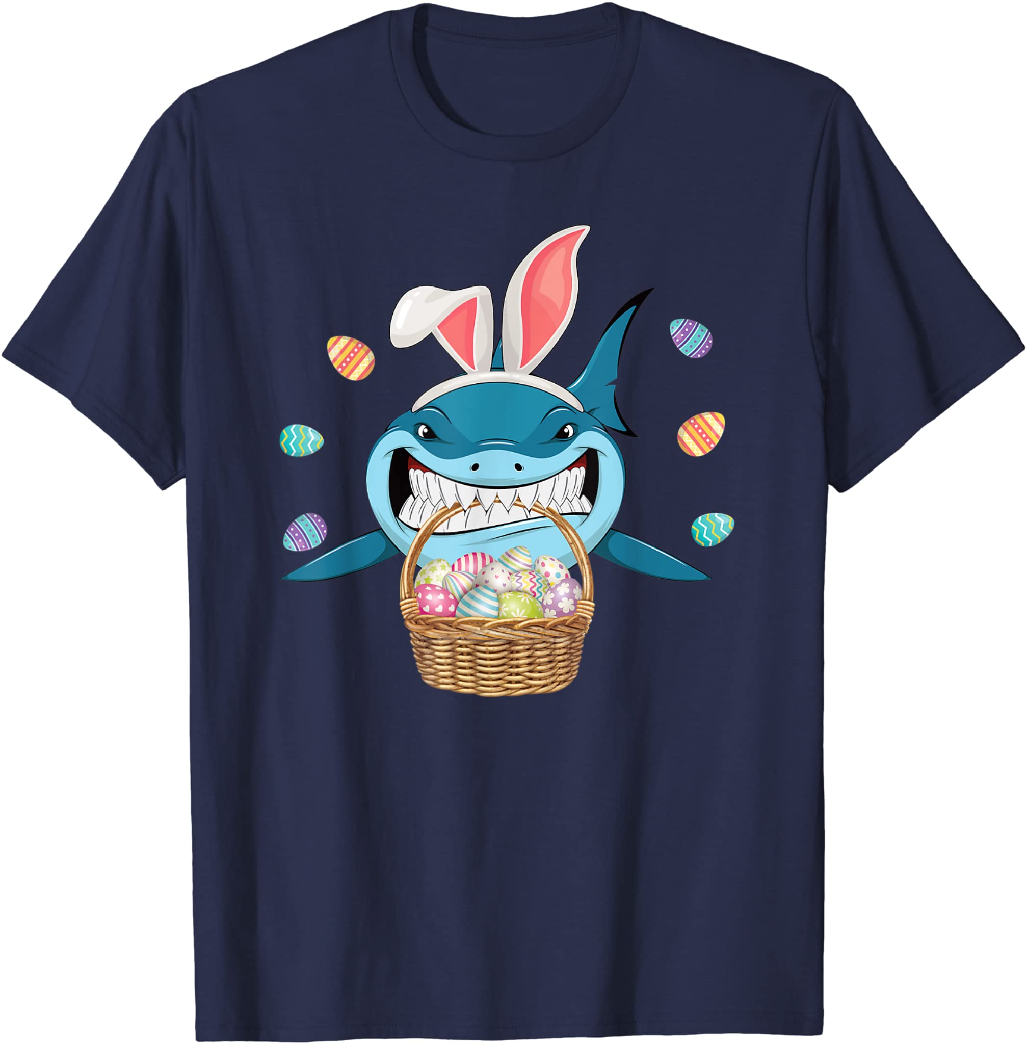 Cute Bunny Shark Easter Shirt For Boys Girls