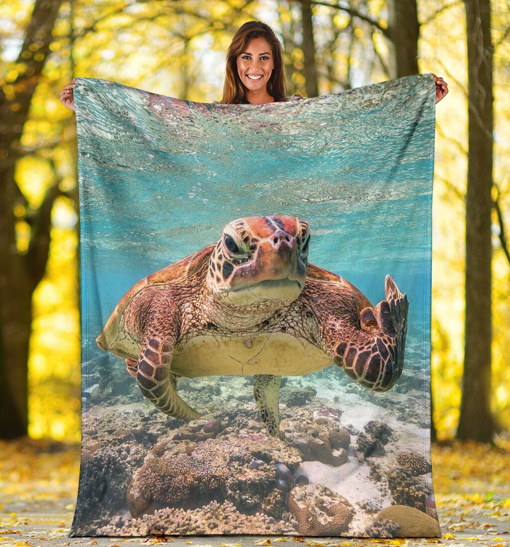 Turtle Sea Animal Blanket Sofa Bed Throws Lightweight Cozy Bed Blanket Soft Suitable For All Season