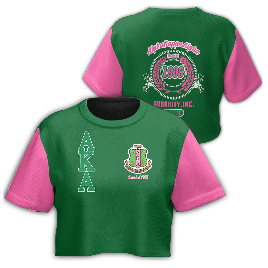 Wonderprint T-Shirt – Alpha Kappa Alpha John Style Croptop T-Shirt