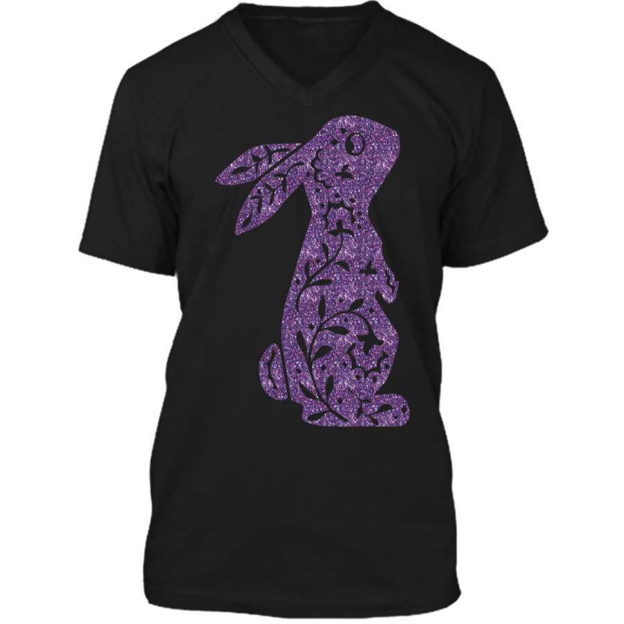 Bunny Shirt – Easter Day T-Shirt Mens Printed V-Neck T