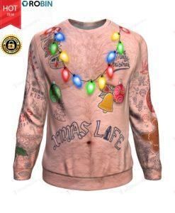 Topless Ugly Christmas Sweater, All Over Print Sweatshirt