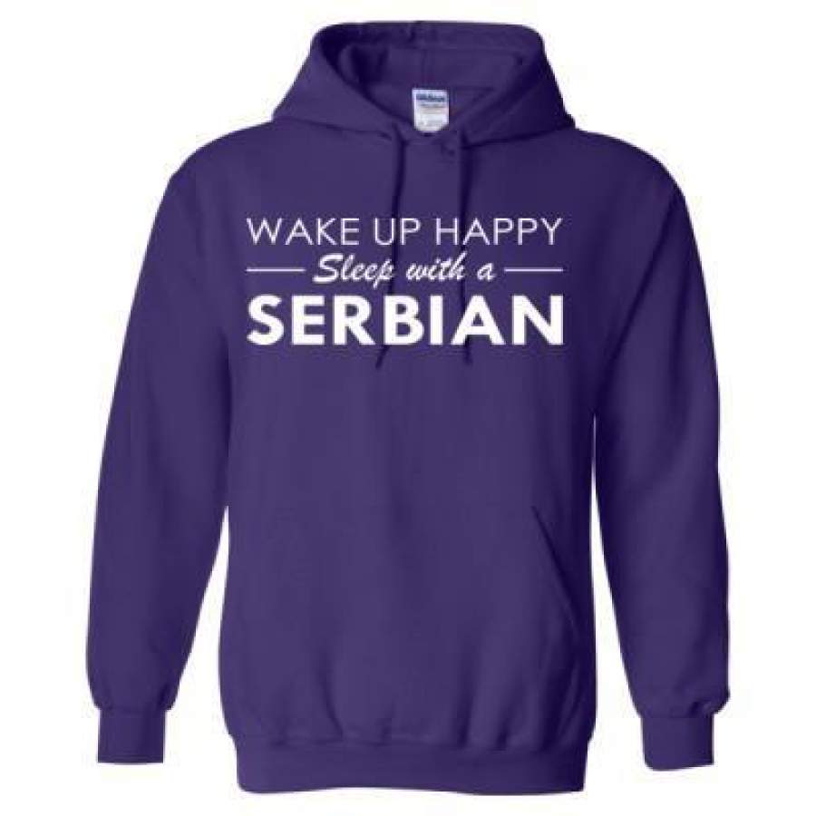 AGR Wake Up Happy Sleep With A Serbian – Heavy Blend™ Hooded Sweatshirt