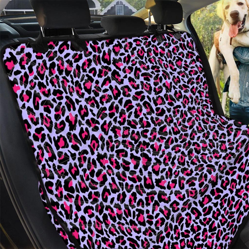 Neon Leopard Pet Car Seat Cover