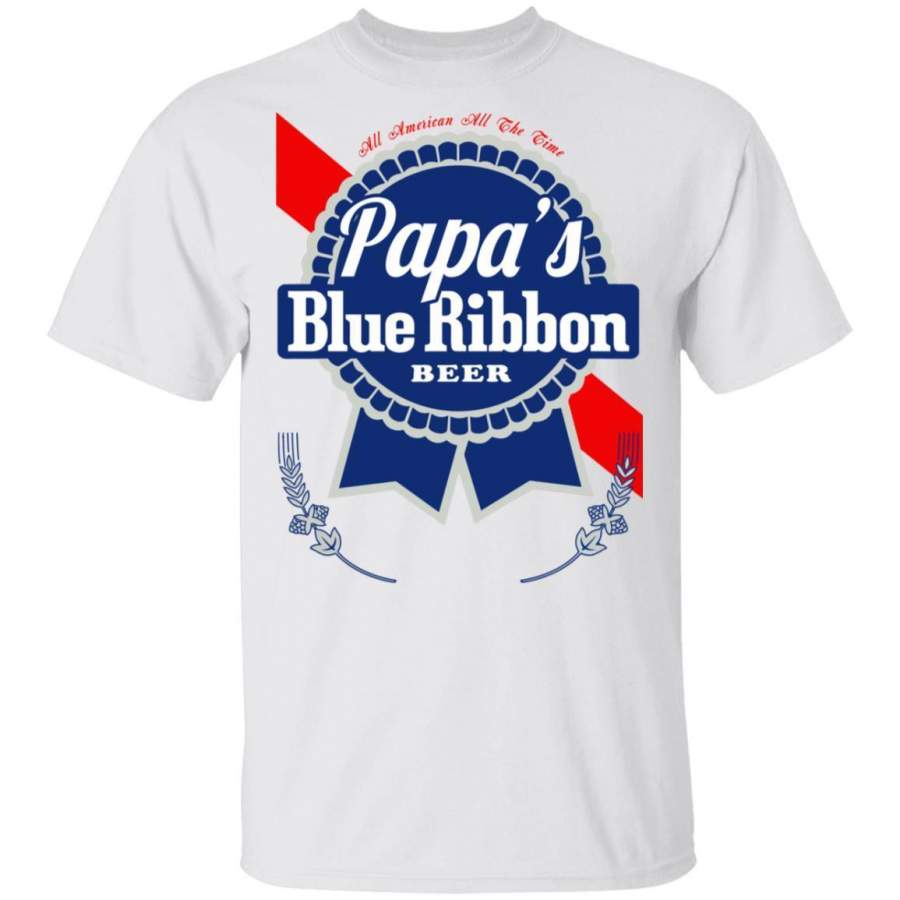 Papa's Blue Ribbon Pabst Blue Ribbon Papa Beer Tshirt VA05 EmprintsTOP