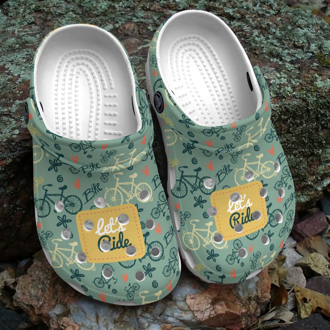 Cycling Personalized Clog, Custom Name, Text, Color, Number Fashion Style For Women, Men, Kid, Print 3D Bicycle Pattern