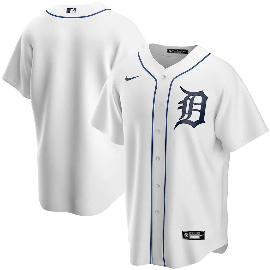 Men’S Detroit Tigers Nike White Home Replica Team Jersey