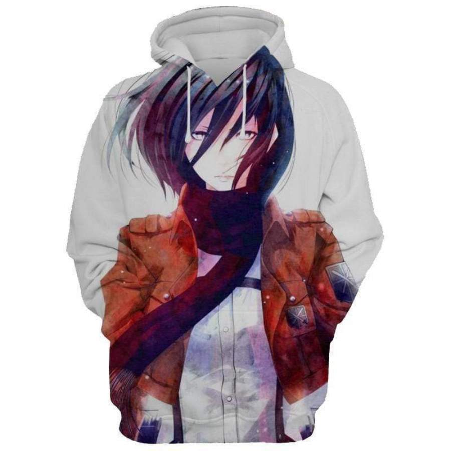 Mikasa Aesthetic Art Attack On Titan Blood Hoodie – Attack On Titan AOT Hoodie