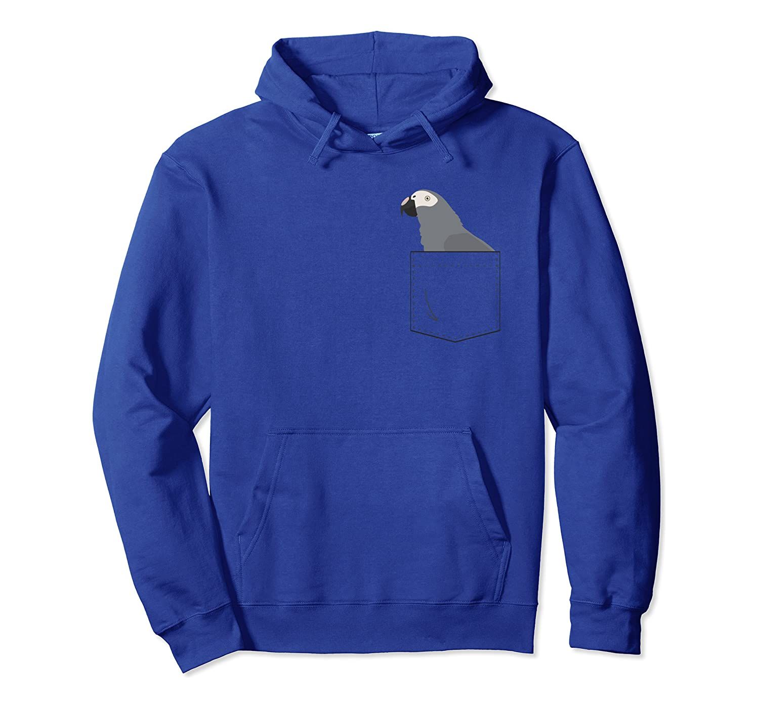 Timneh African Grey Parrot in Fake Pocket Pullover Hoodie, T-Shirt, Sweatshirt, Tank Top, Racerback, Dolman