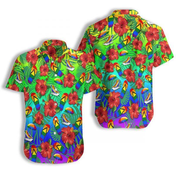 Lgbt Flower Colorful Hawaiian Shirt