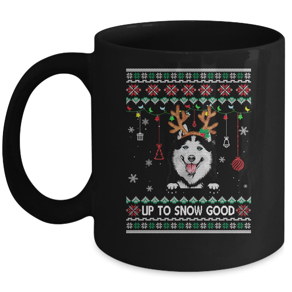 Siberian Husky Dog Reindeer Ugly Christmas Xmas Mug