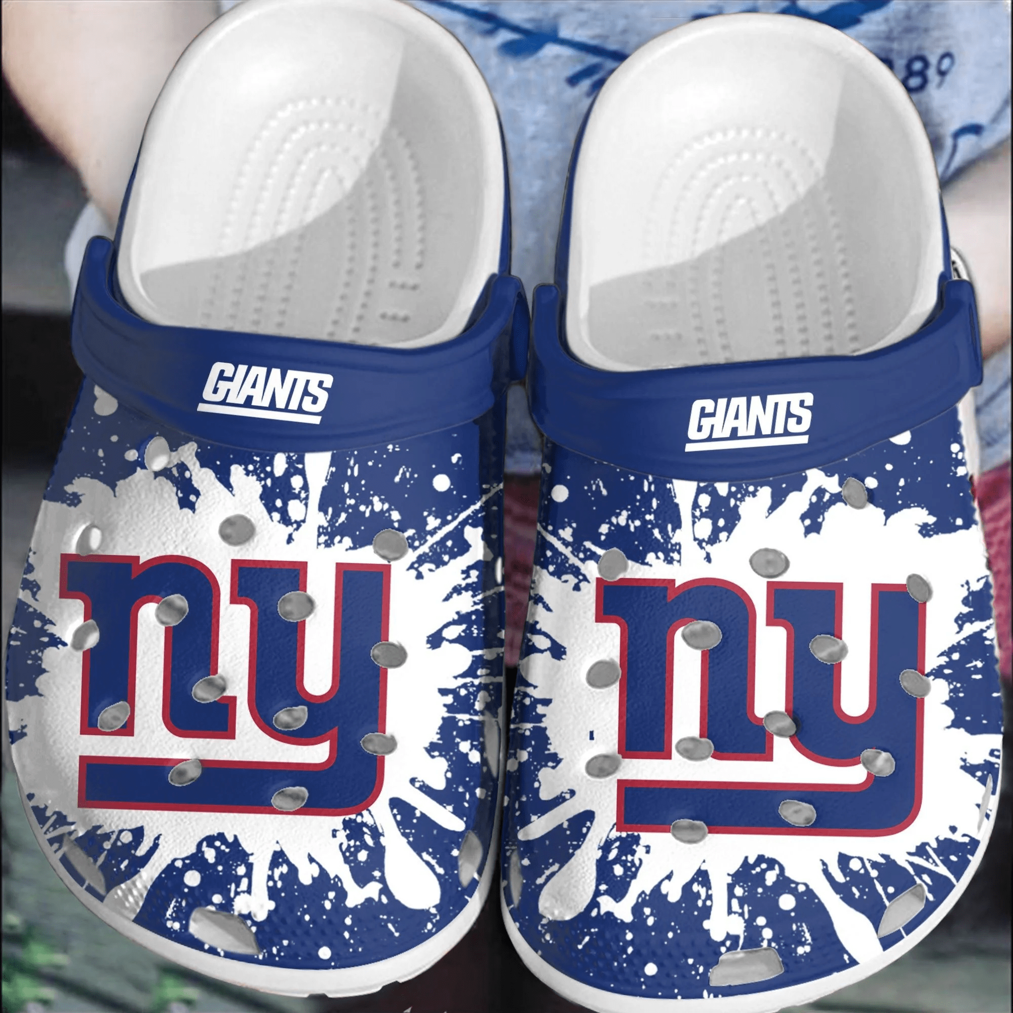 NFL New York Giants Football Crocss Clogs Comfortable Crocband Shoes For Men Women