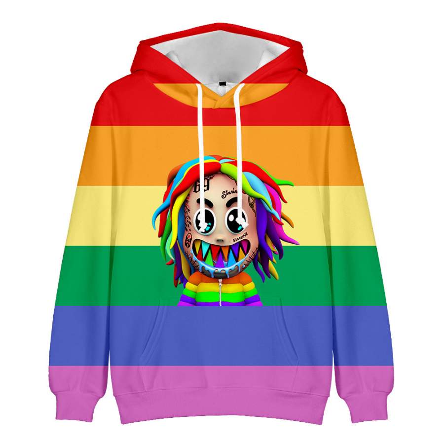 Unisex 6ix9ine Shark Hoodie Rapper Hooded Sweatshirt