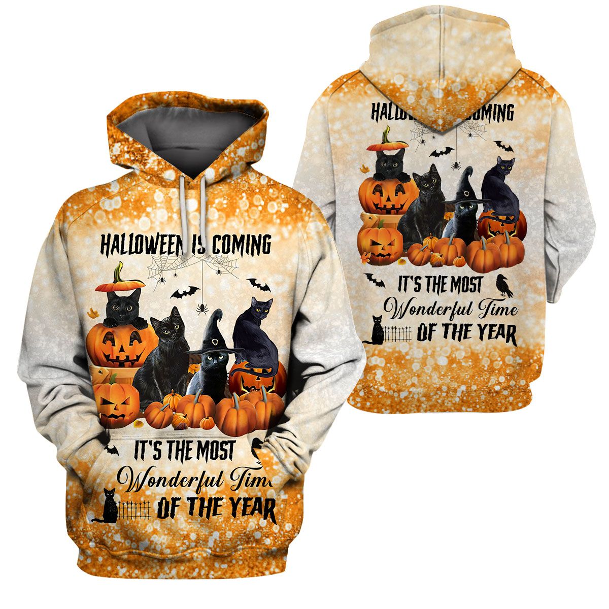 3D All-Over Printed Apparels ‘Halloween Black Cat’ (Hc-Hg93)