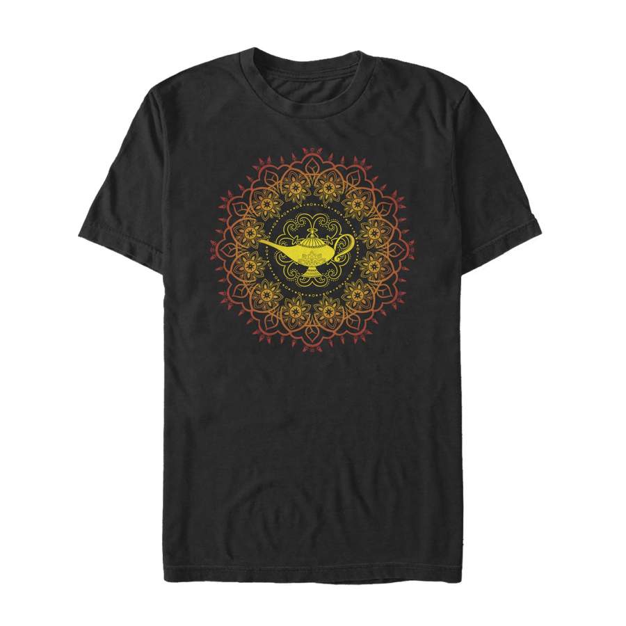 Aladdin Men’s Magical Lamp Sun Mandala  T Shirt