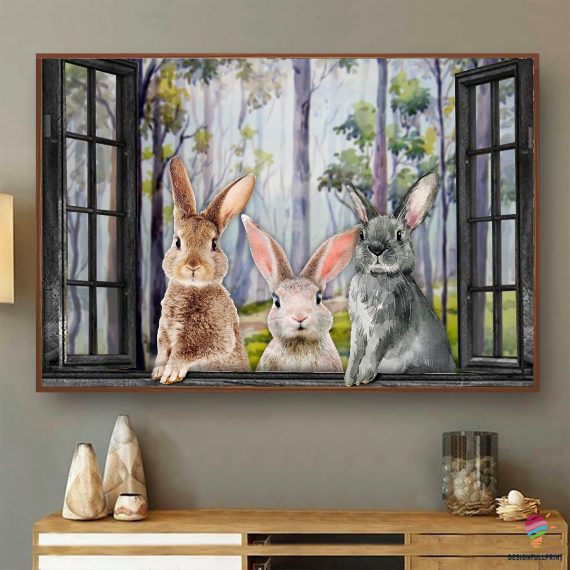 Rabbit Poster Bunny Poster Lh