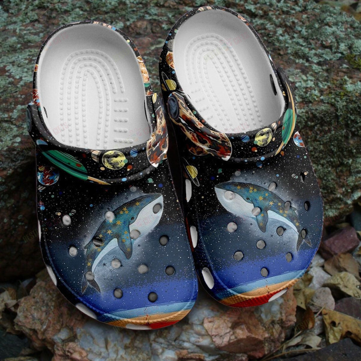 Whale Galaxy Planets Crocs Classic Clogs Shoes