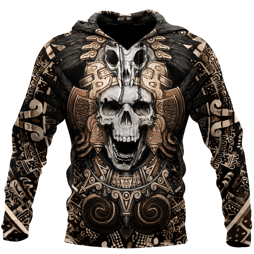 Mexican Aztec Skull 3D All Over Printed Shirts For Men And Women Dqb07102009S