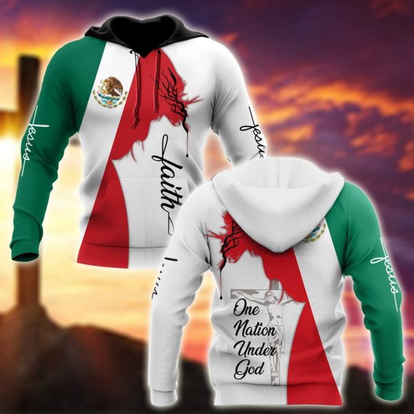One Nation Under God Mexican Jesus 3D All Over Printed Shirts Dqb10092002