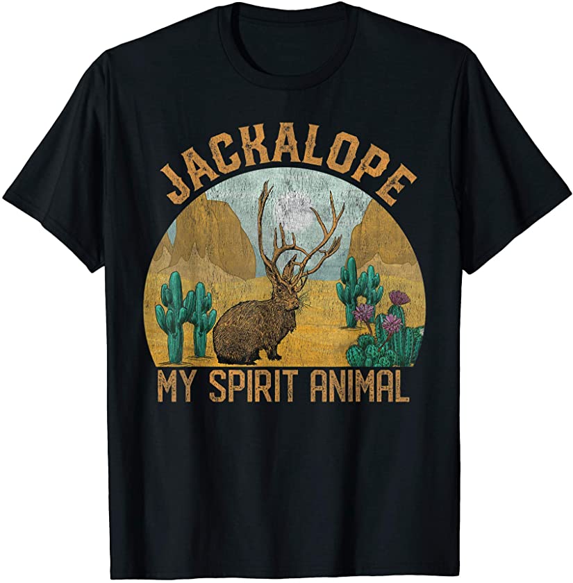 Retro Vintage Jackalope My Spirit Animal Cryptozoology T-Shirt