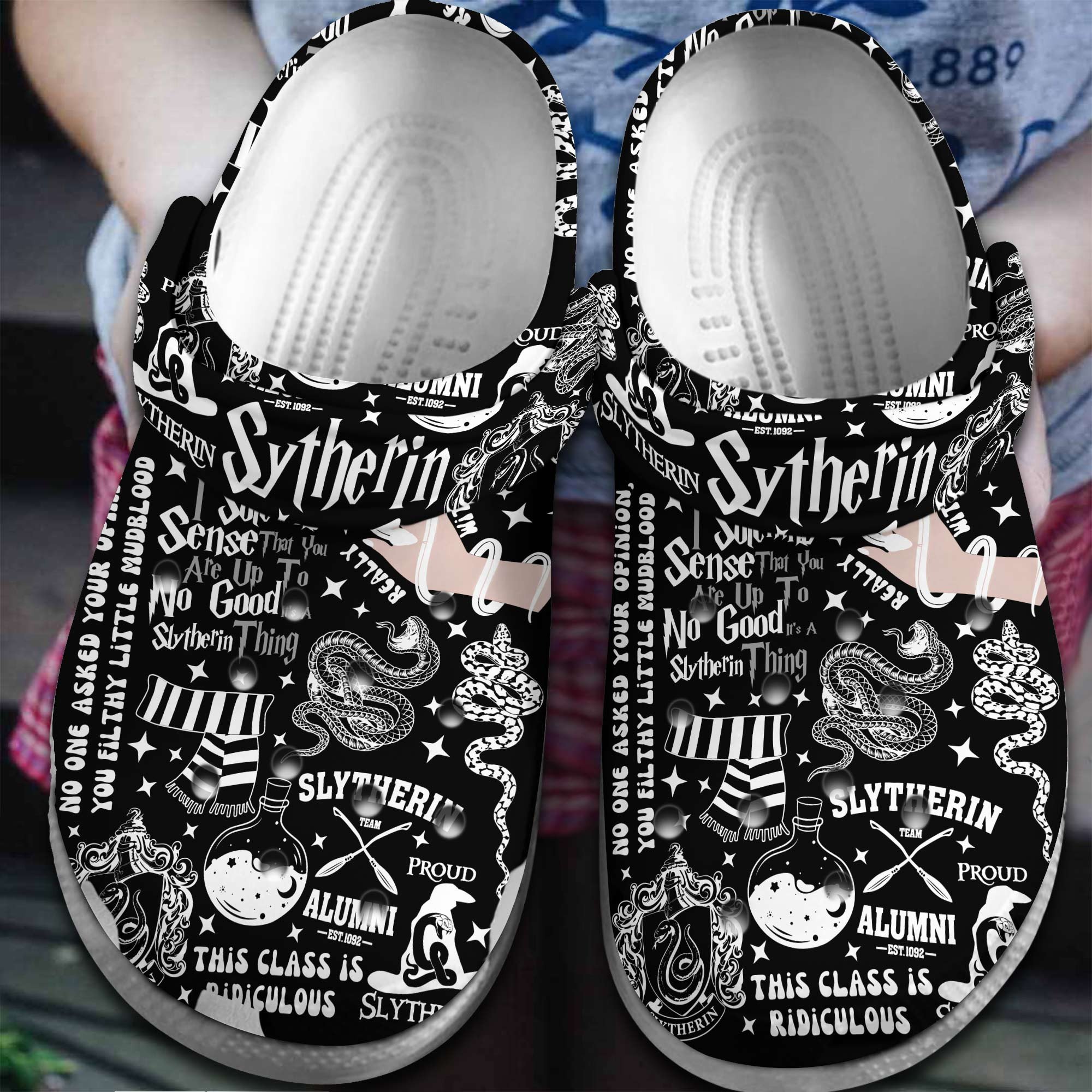 Harry Potter Movie Sytherin Crocss Clogs For Men Women And Kid Zec71G30-1