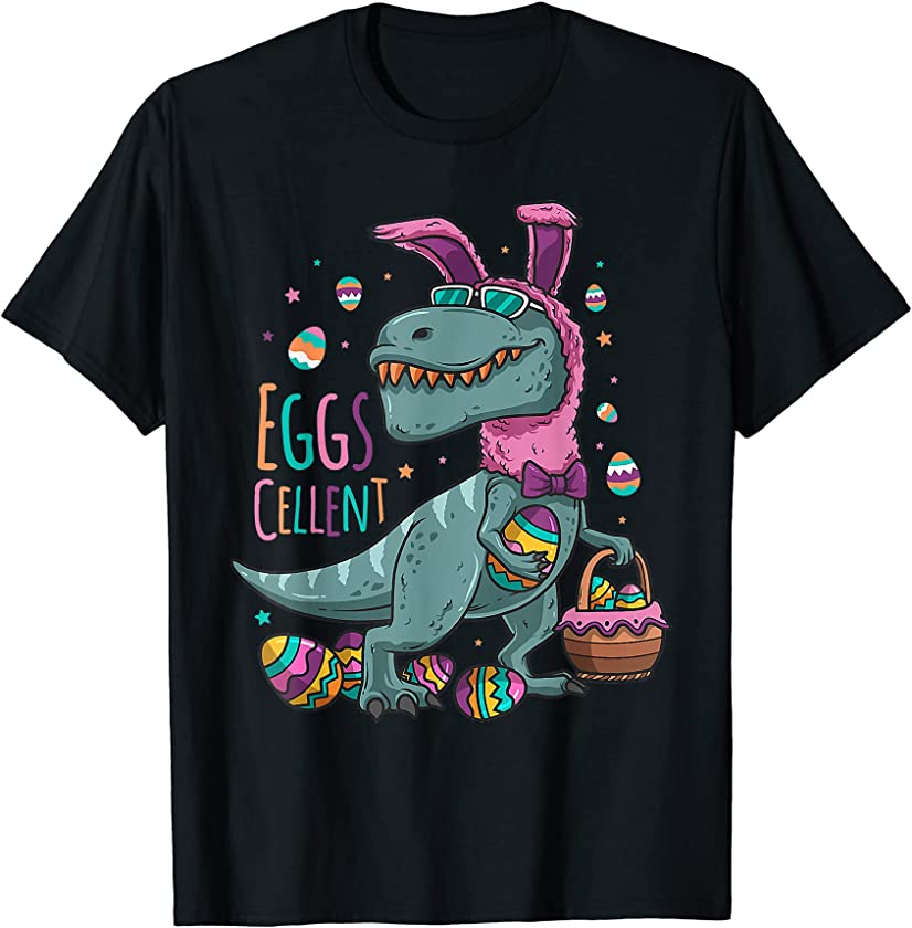 Easter Basket Stuffers T Rex Easter Bunny Eggscellent Easter T-Shirt