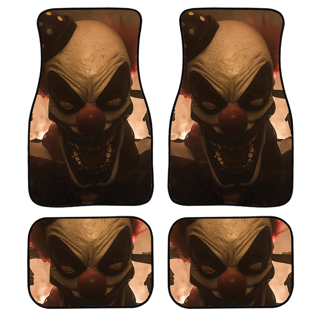 Scary Clown Print Front And Back Car Floor Mats, Front Car Mat