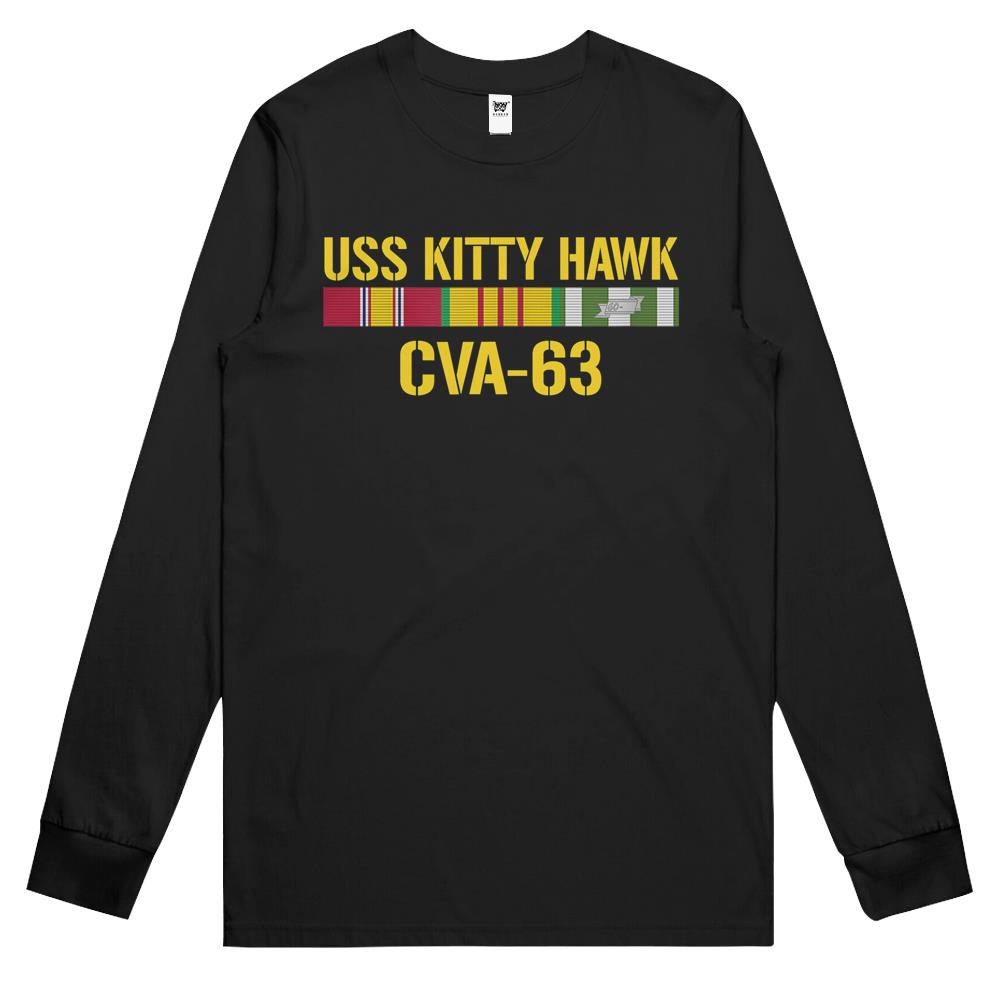 Uss Kitty Hawk Cva-63 Vietnam Veteran Long Sleeve T Shirts