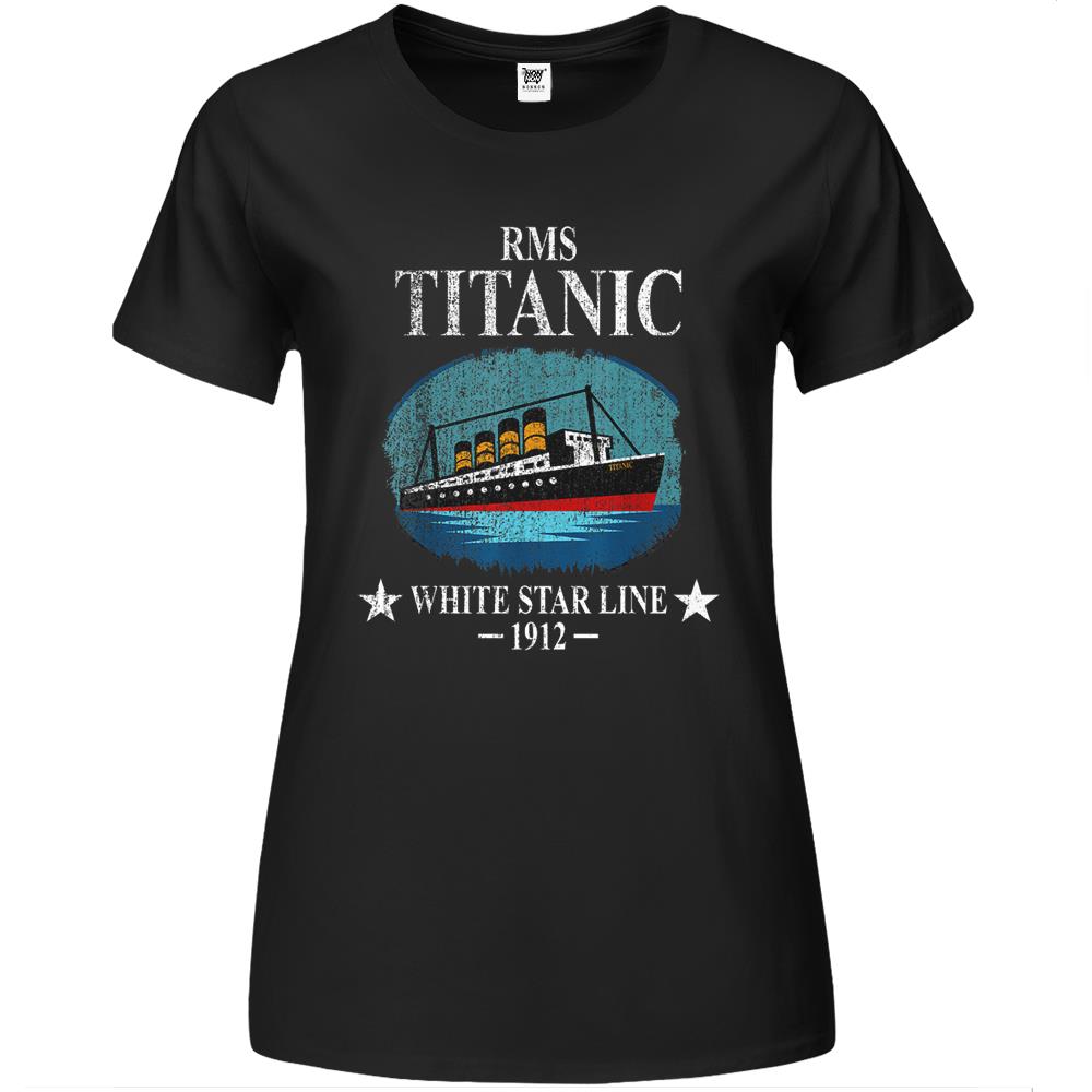 Rms Titanic White Star Line Cruise Ship Retro Vintage Premium Womens T Shirts