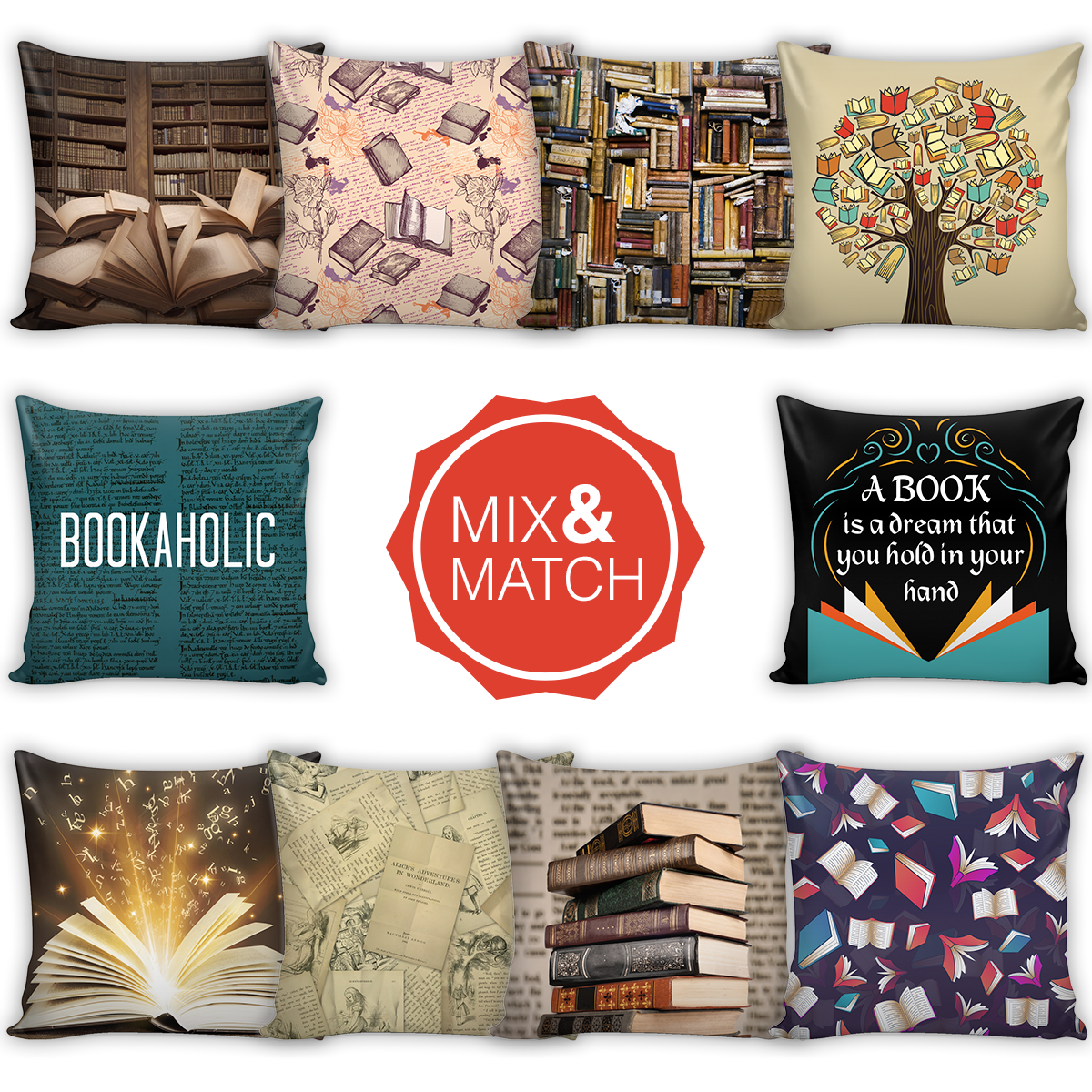 Book Lovers Throw Pillows ReadingLLC