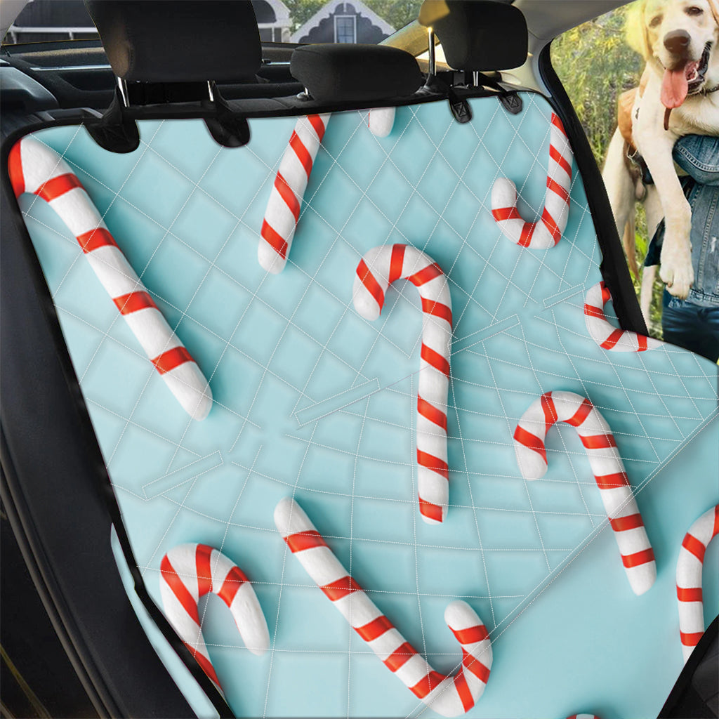 Christmas Candy Candies Pattern Print Pet Car Back Seat Cover