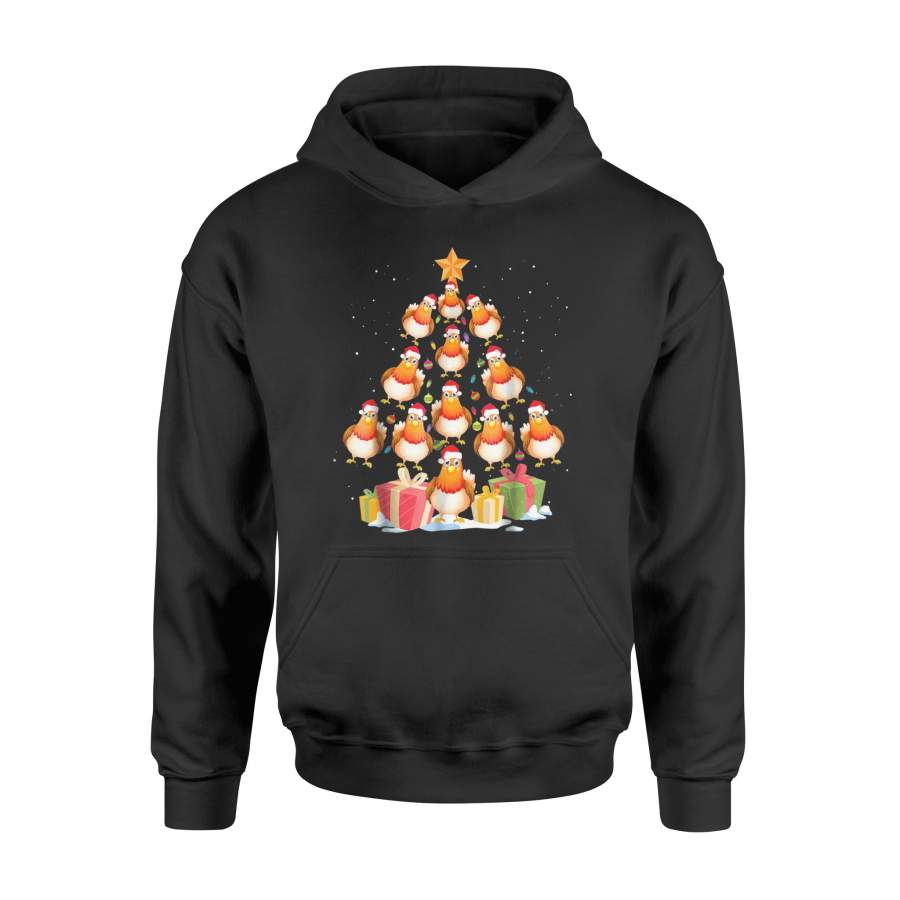 Christmas Tree T shirt Chicken Christmas Lights T-shirt – Standard Hoodie