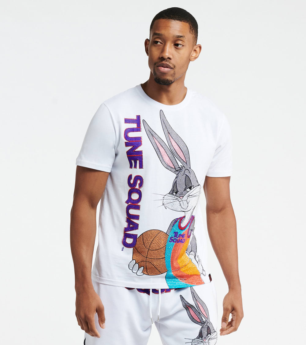 Tune Squad Bugs Bunny Short Sleeve Tee With Stones