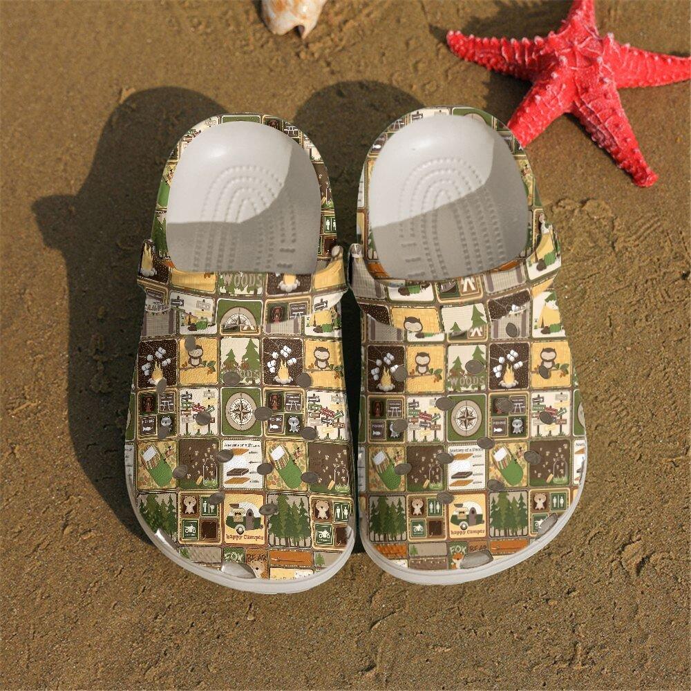 Camping Personalized Clog, Custom Name, Text, Color, Number Fashion Style For Women, Men, Kid, Print 3D Out In The Woods