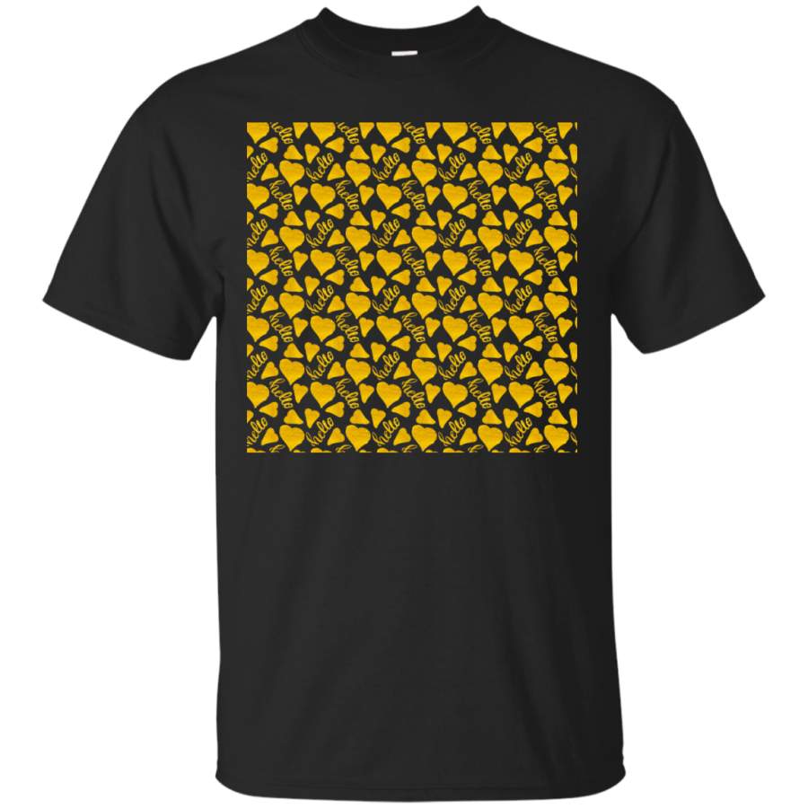 AGR seamless pattern with gold,hand-drawn hearts and the description Sweatshirt T-Shirt & Hoodie