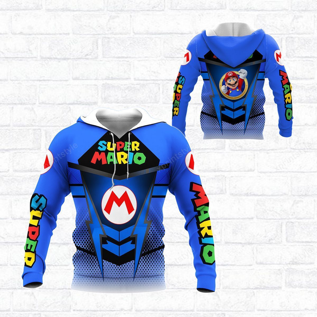 3D All Over Printed Super Mario LPH-LT Shirts Ver 1 (Blue)