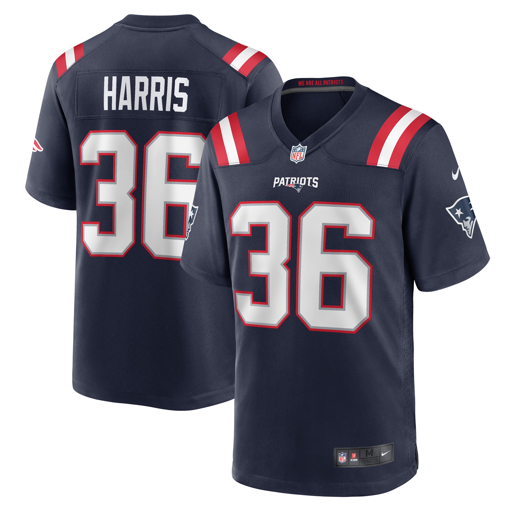 Kevin Harris New England Patriots Game Player Jersey – Navy