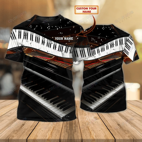 Custom Name Piano Tshirt For Men And Women Ty068015