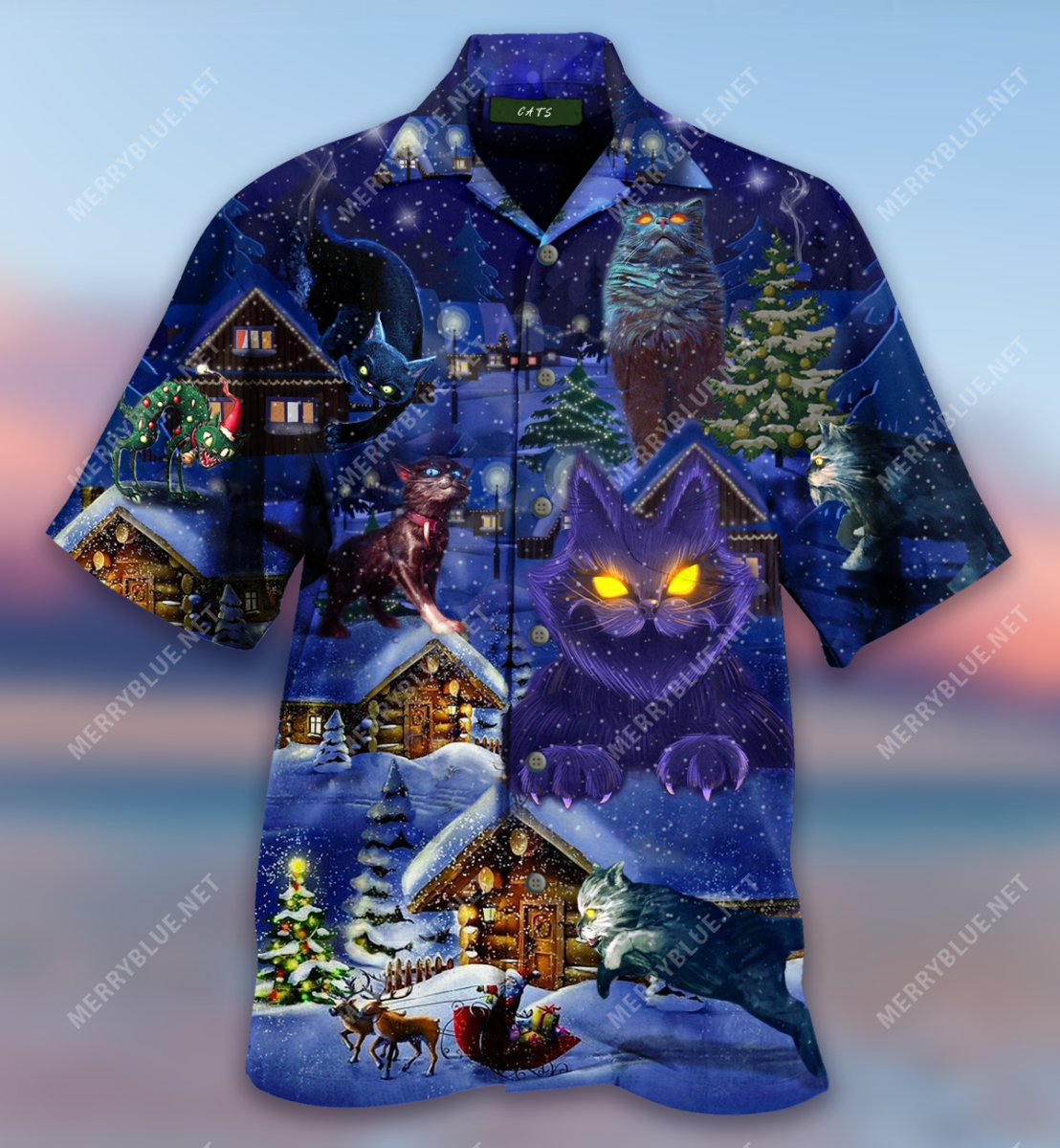 The Yule Cat Is Coming Unisex Hawaii Shirt Ha96467