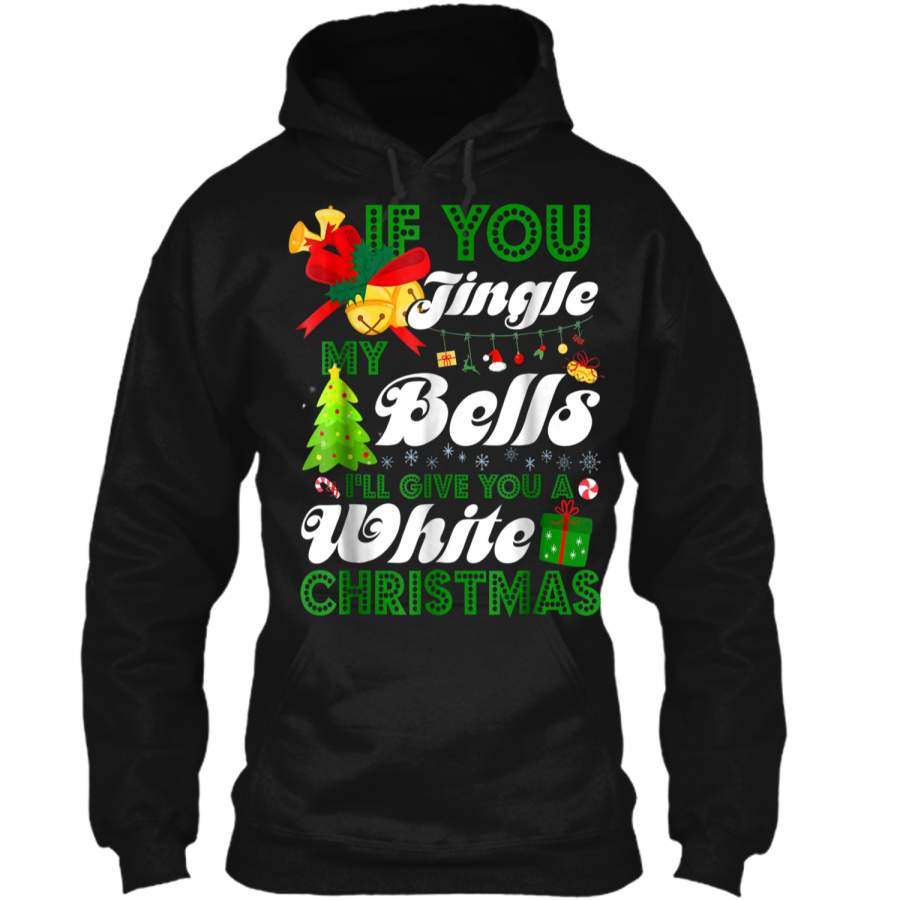 Jingle My Bells Funny Adults Christmas Pajama Gift  Pullover Hoodie 8 oz