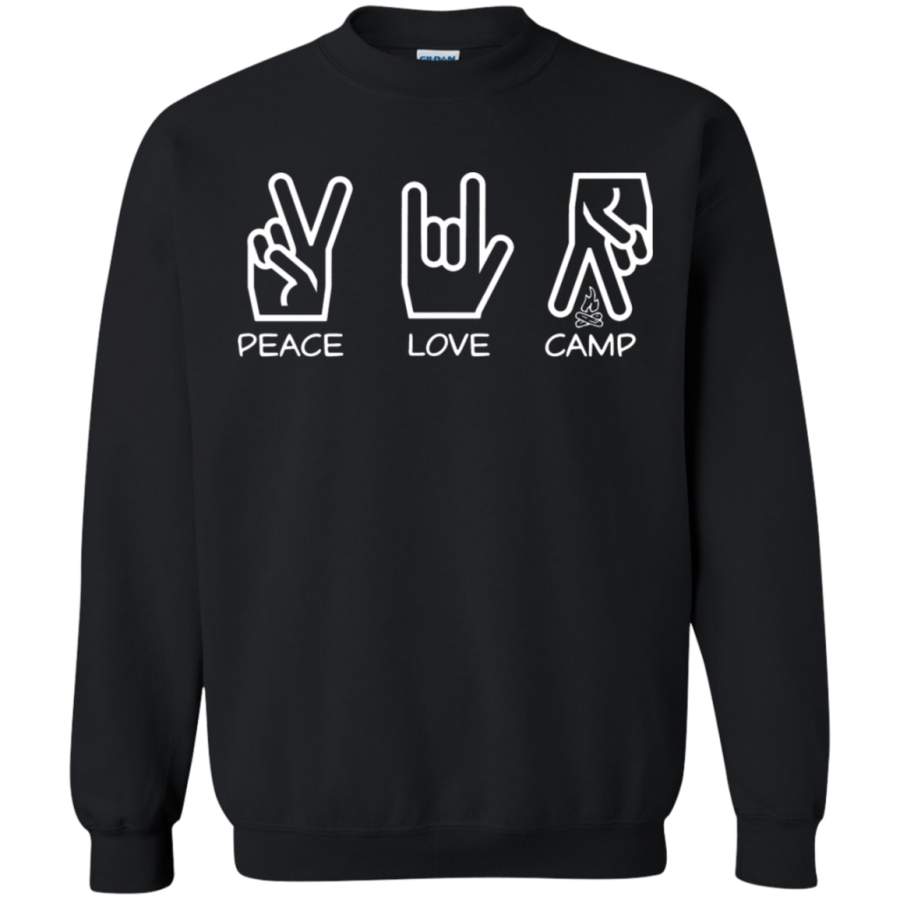 AGR Peace Love Camp Hand Gesture Sweatshirt