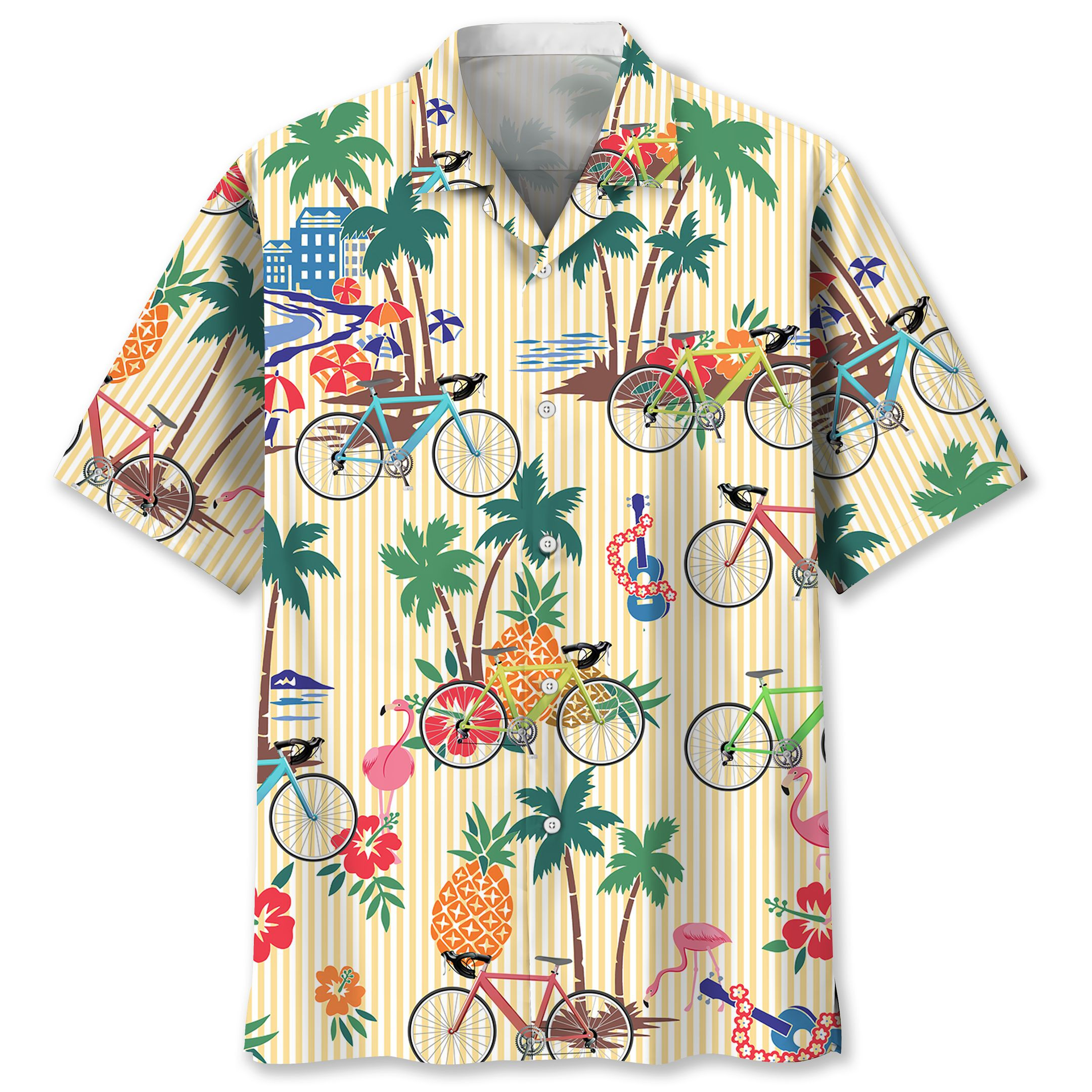 Cycling Tropical Hawaiian Shirt Ha19799