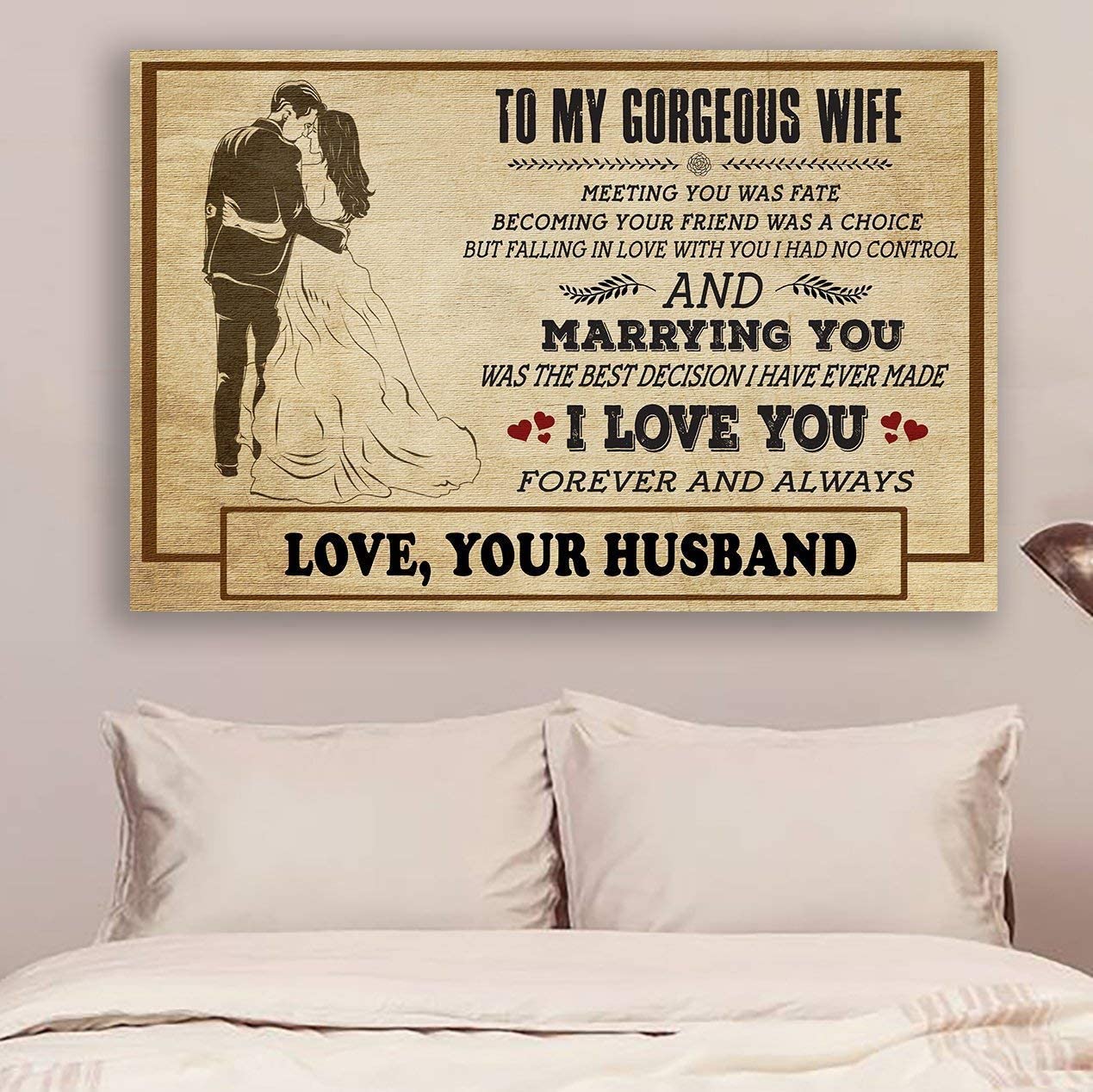 Cara Poster – To Gorgeous Wife – Meeting You – Wall Art – Home Decor – Wall Decor