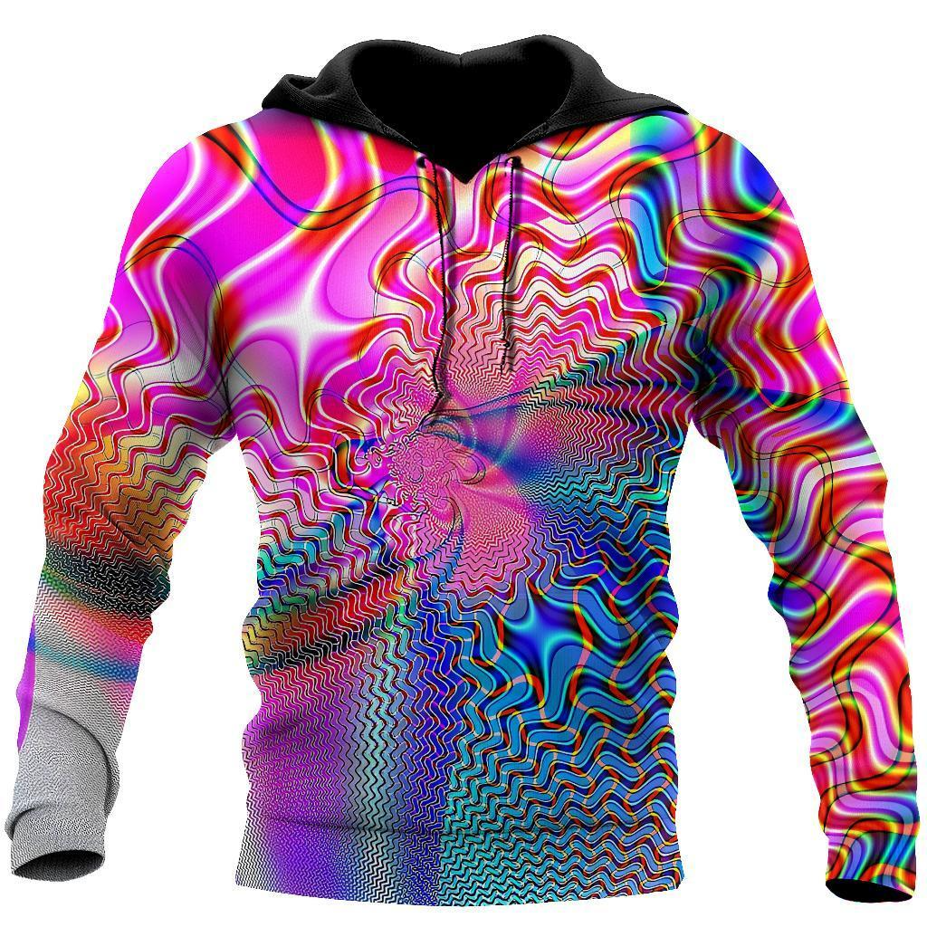 Acid Trip Hippie Hoodie For Men And Women, 3D Hippie Art On Hoodie, Women Hippie Hoodie