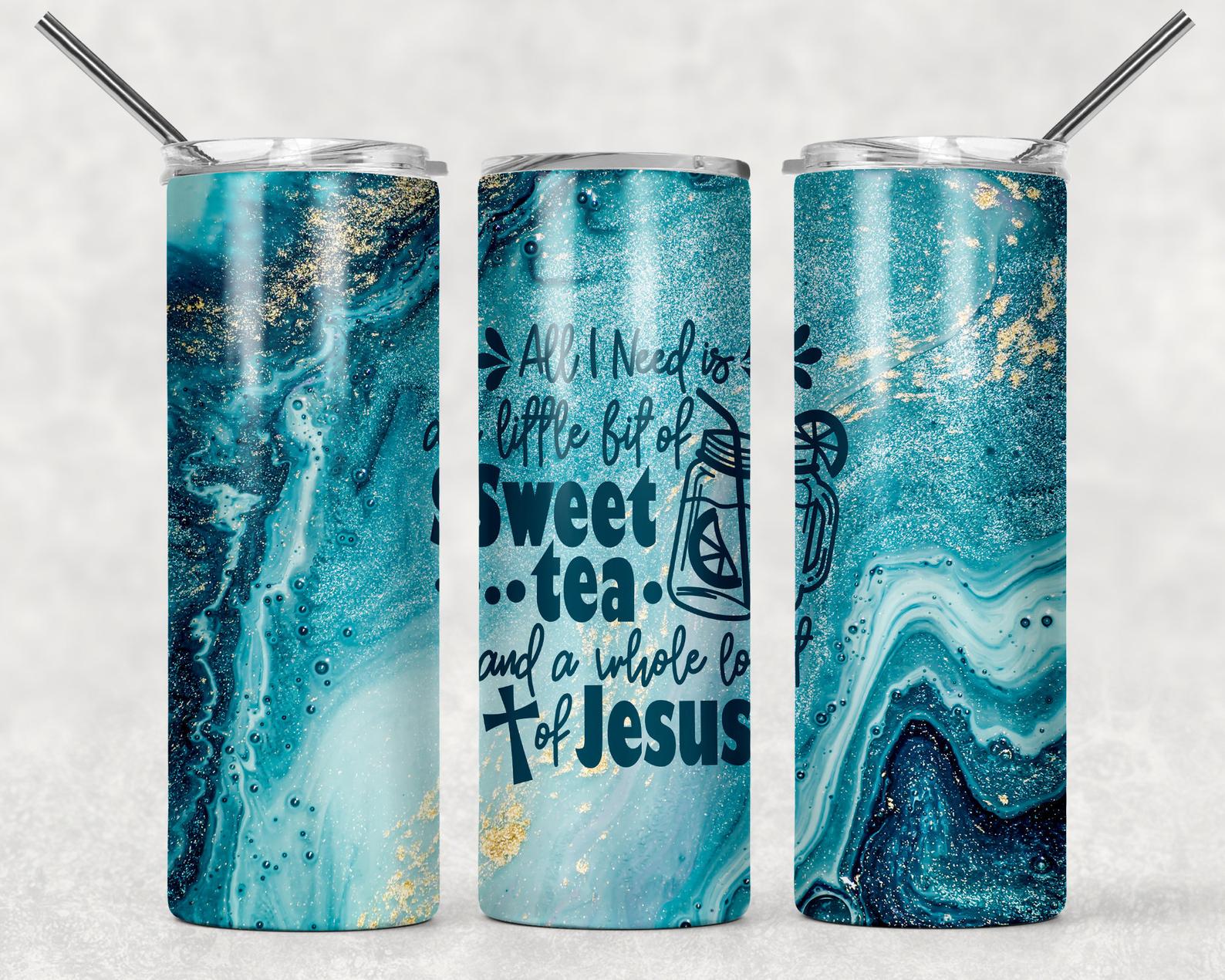 Sweet Tea And Jesus 20Oz Skinny Tumbler