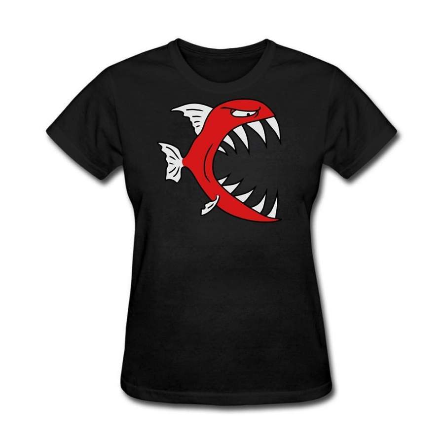 Casual Shirt Funny Shirt Women’S Custom Shark Shape Fish Short Sleeve Tee Shirts