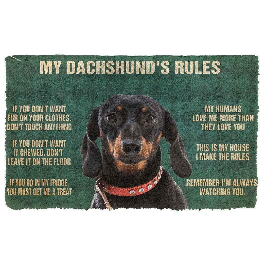 Gearhumans 3D My Dachshund’S Rules Doormat