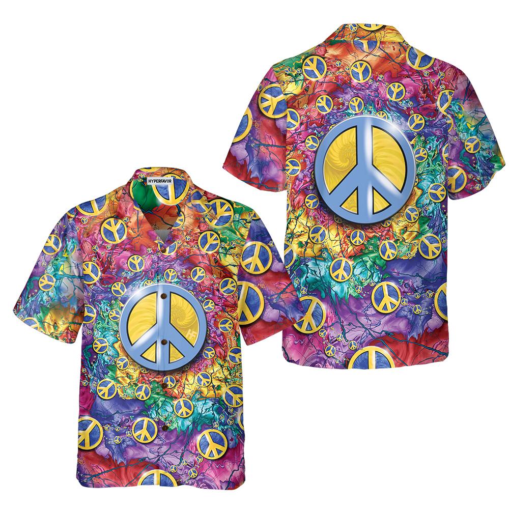 Hippie Peace Sign Hawaii Colorful Best Gift Ideas Ha20111