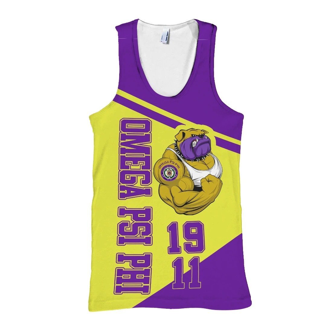 Masonstars Tank Top – Omega Psi Phi 1911 Muscle Bulldog Tank Top J5